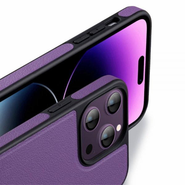 X-Level iPhone 15 Pro Cover Kunstlæder MagSafe Blå