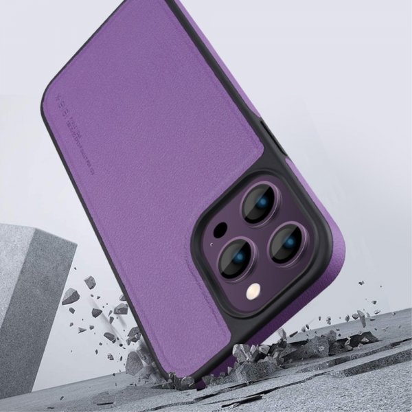 X-Level iPhone 15 Pro Cover Kunstlæder MagSafe Blå