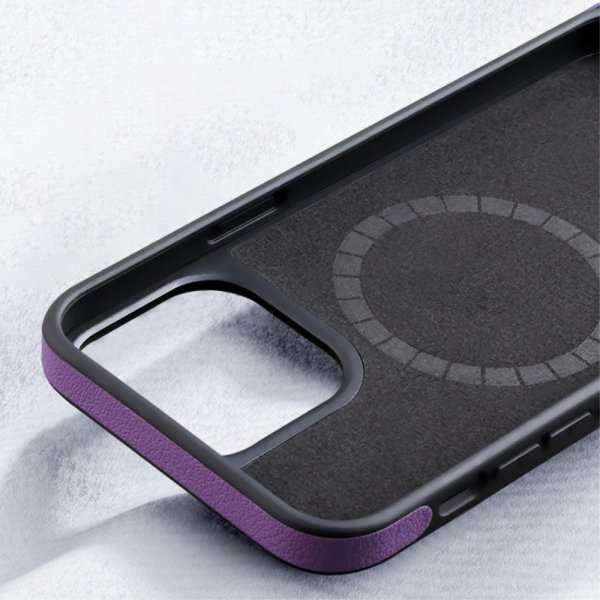 X-Level iPhone 15 Pro Cover Kunstlæder MagSafe Blå