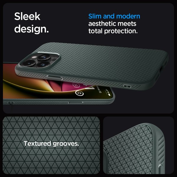 Spigen iPhone 15 Pro Cover Liquid Air Abyss Green