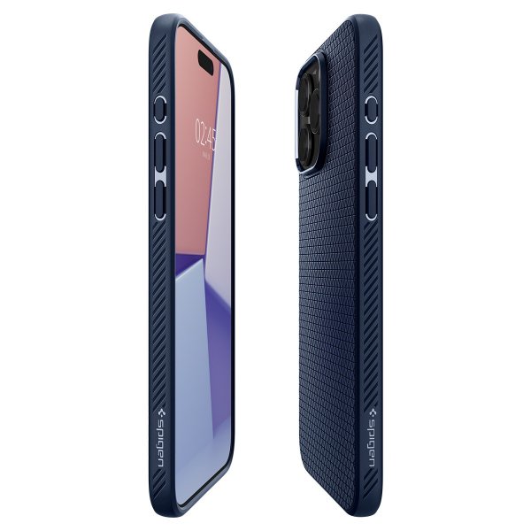 Spigen iPhone 15 Pro Cover Liquid Air Navy Blue