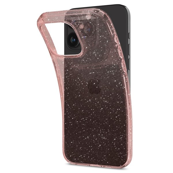 Spigen iPhone 15 Pro Cover Liquid Crystal Glitter Rose Quartz