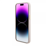 Guess iPhone 15 Pro Cover Liquid Silicone Metal Logo Rosa