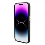 Guess iPhone 15 Pro Cover Liquid Silicone Metal Logo Sort