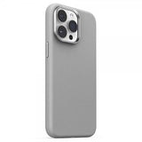 Joyroom iPhone 15 Pro Cover Litchi Pattern Series MagSafe Grå