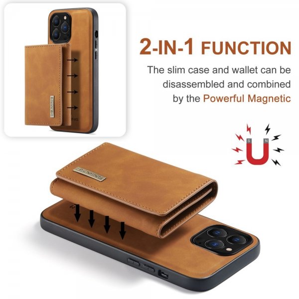 Dg.Ming iPhone 15 Pro Cover M1 Series Aftagelig Kortholder Brun