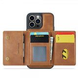 Dg.Ming iPhone 15 Pro Cover M5 Series Aftagelig Kortholder Brun
