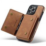 Dg.Ming iPhone 15 Pro Cover M5 Series Aftagelig Kortholder Brun