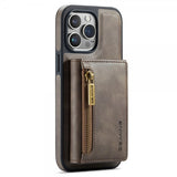 Dg.Ming iPhone 15 Pro Cover M5 Series Aftagelig Kortholder Kaffe