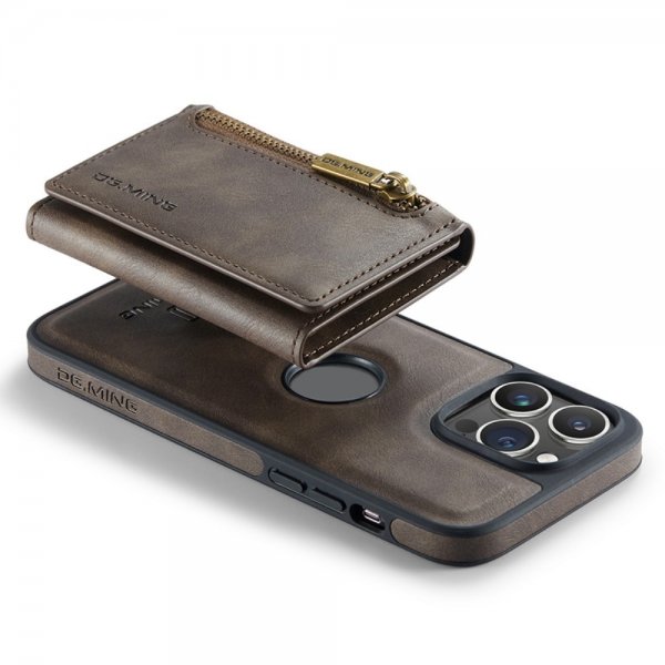 Dg.Ming iPhone 15 Pro Cover M5 Series Aftagelig Kortholder Kaffe