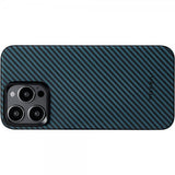 Pitaka iPhone 15 Pro Cover MagEZ Case 4 Sort/Blå Twill