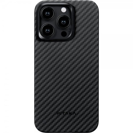 Pitaka iPhone 15 Pro Cover MagEZ Case 4 Sort/Grå Twill