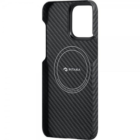Pitaka iPhone 15 Pro Cover MagEZ Case 4 Sort/Grå Twill