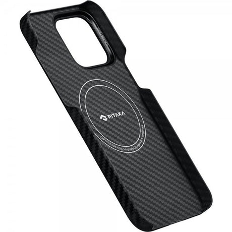 Pitaka iPhone 15 Pro Cover MagEZ Case 4 Sort/Grå Twill