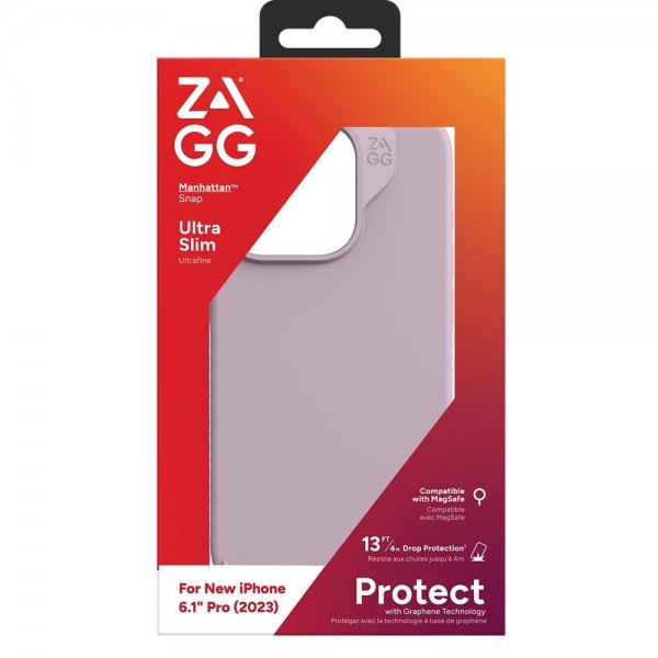ZAGG iPhone 15 Pro Cover Manhattan Snap Lavender