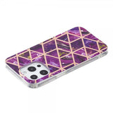 iPhone 15 Pro Cover Marmormønster Lilla