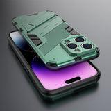 iPhone 15 Pro Cover med Stativ Grøn