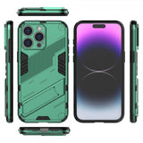iPhone 15 Pro Cover med Stativ Grøn