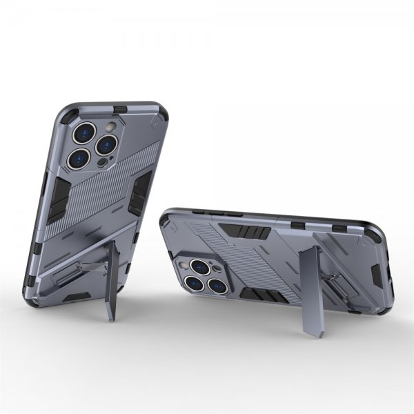 iPhone 15 Pro Cover med Stativ Mørkeblå