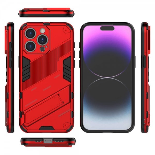 iPhone 15 Pro Cover med Stativ Rød
