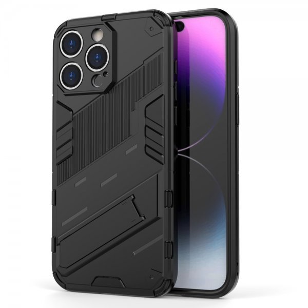 iPhone 15 Pro Cover med Støtteben Sort