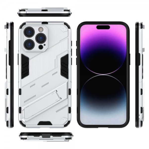 iPhone 15 Pro Cover med Stativ Hvid