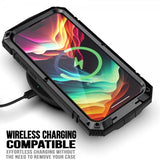 R-JUST iPhone 15 Pro Cover Metal Stødsikkert Sort