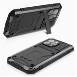 R-JUST iPhone 15 Pro Cover Metal Stødsikkert Sort
