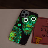 iPhone 15 Pro Cover Motiv Blå Ugle