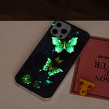 iPhone 15 Pro Cover Motiv Gyldne Sommerfugle
