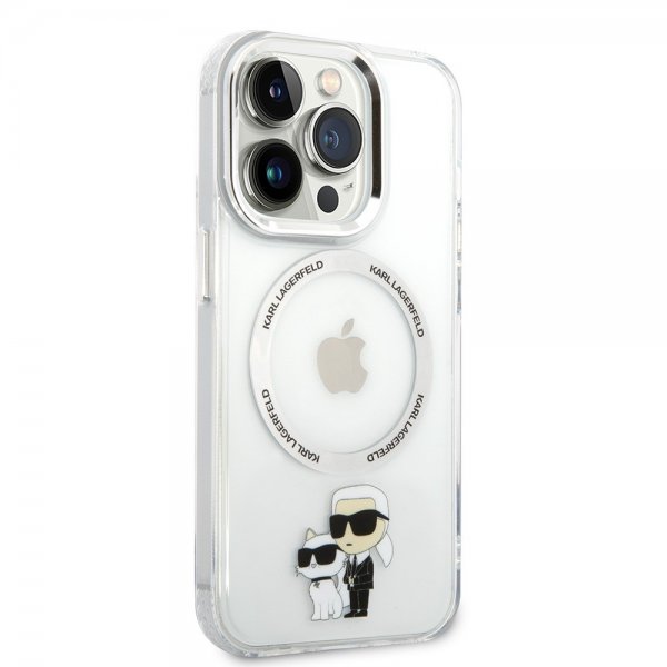 Karl Lagerfeld iPhone 15 Pro Cover NFT Karl & Choupette Transparent