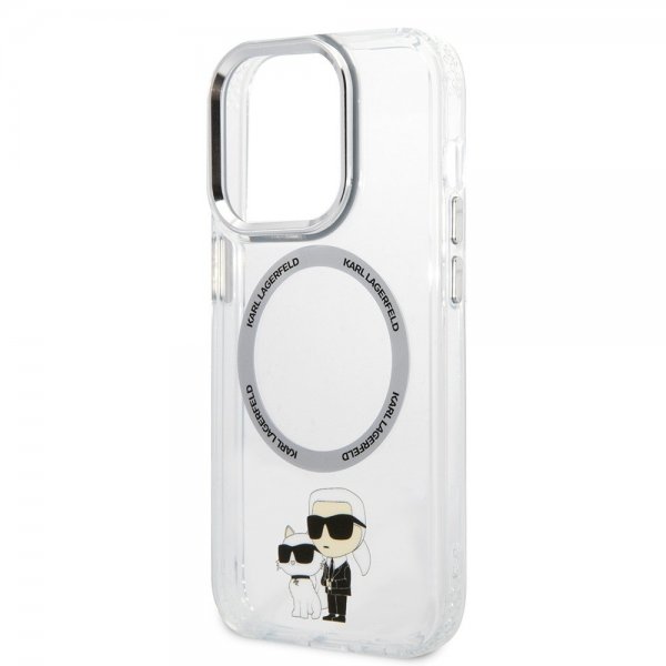 Karl Lagerfeld iPhone 15 Pro Cover NFT Karl & Choupette Transparent