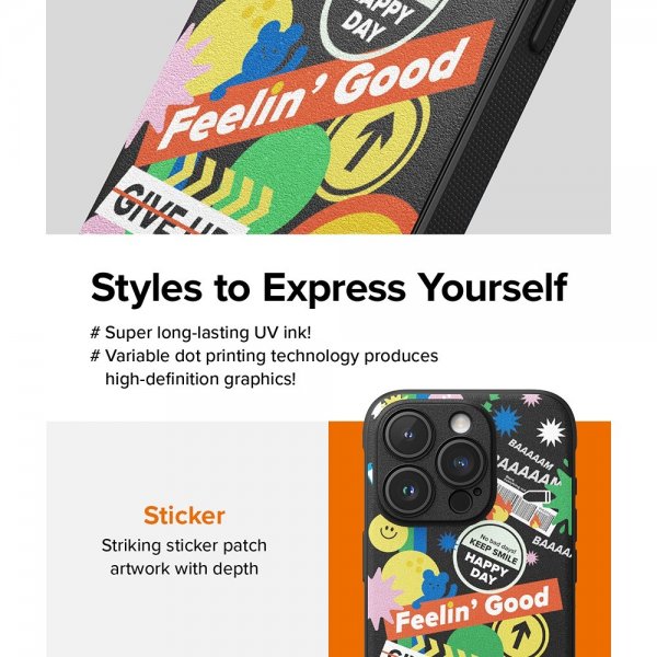 Ringke iPhone 15 Pro Cover Onyx Design Sticker