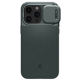 Spigen iPhone 15 Pro Cover Optik Armor MagFit Abyss Green
