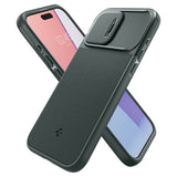 Spigen iPhone 15 Pro Cover Optik Armor MagFit Abyss Green