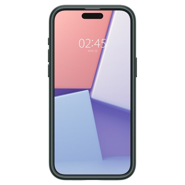 Spigen iPhone 15 Pro Cover Optik Armor MagFit Abyss Green