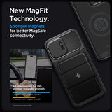 Spigen iPhone 15 Pro Cover Optik Armor MagFit Sort