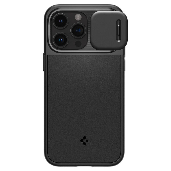 Spigen iPhone 15 Pro Cover Optik Armor MagFit Sort