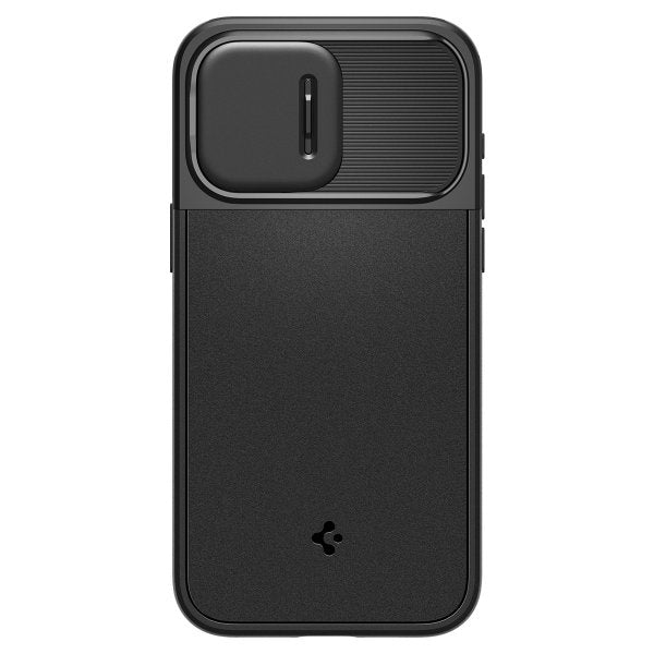 Spigen iPhone 15 Pro Cover Optik Armor MagFit Sort