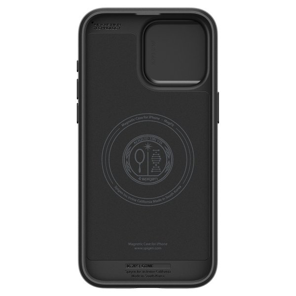 Spigen iPhone 15 Pro Cover Optik Armor MagFit Sort