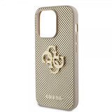 Guess iPhone 15 Pro Cover Perforated Glitter Guld