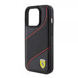 Ferrari iPhone 15 Pro Cover Perforeret Sort