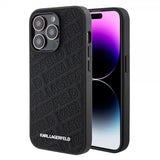 Karl Lagerfeld iPhone 15 Pro Cover Quilted K Pattern Sort