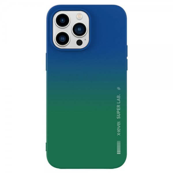 X-Level iPhone 15 Pro Cover Rainbow Series Grøn