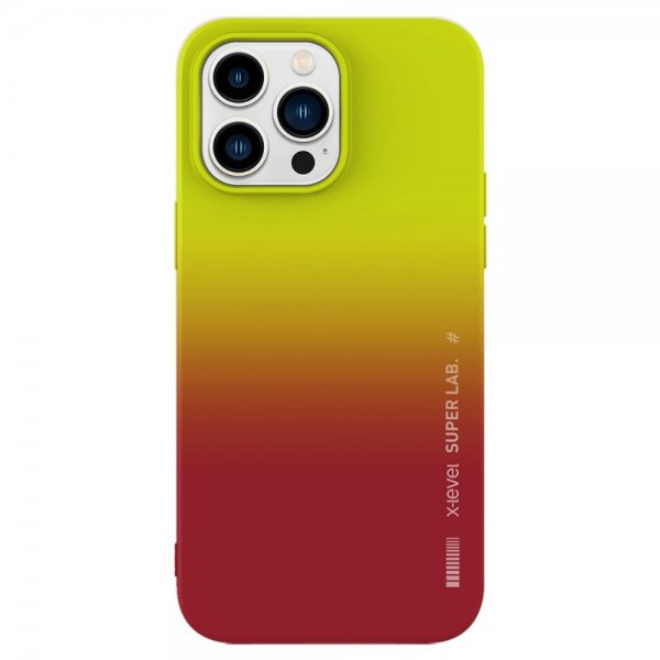 X-Level iPhone 15 Pro Cover Rainbow Series Rød