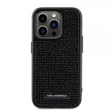 Karl Lagerfeld iPhone 15 Pro Cover Rhinestone Sort