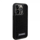 Karl Lagerfeld iPhone 15 Pro Cover Rhinestone Sort