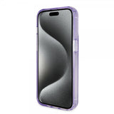 Guess iPhone 15 Pro Max Cover Ring Stand Glitter MagSafe Lilla
