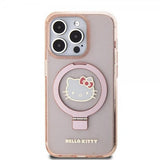 Hello Kitty iPhone 15 Pro Cover Ring Stand MagSafe Rosa