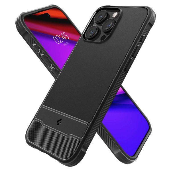 Spigen iPhone 15 Pro Cover Rugged Armor MagFit Mat Sort